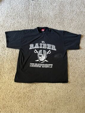 NFL Vintage Black 'Raider Nation' Graphic T-Shirt